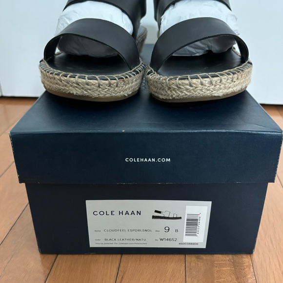 Cole Haan Black Espadrilles Sandals Cloudfeel W9 - Picture 8 of 11